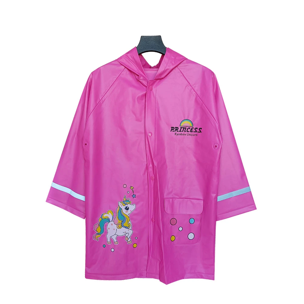 Girls Unicorn Printed Raincoat