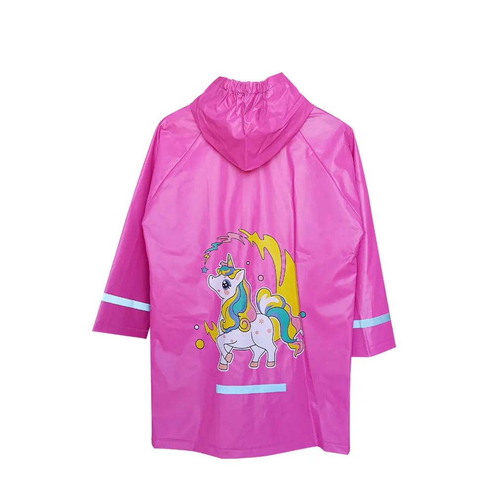 Girls Unicorn Printed Raincoat