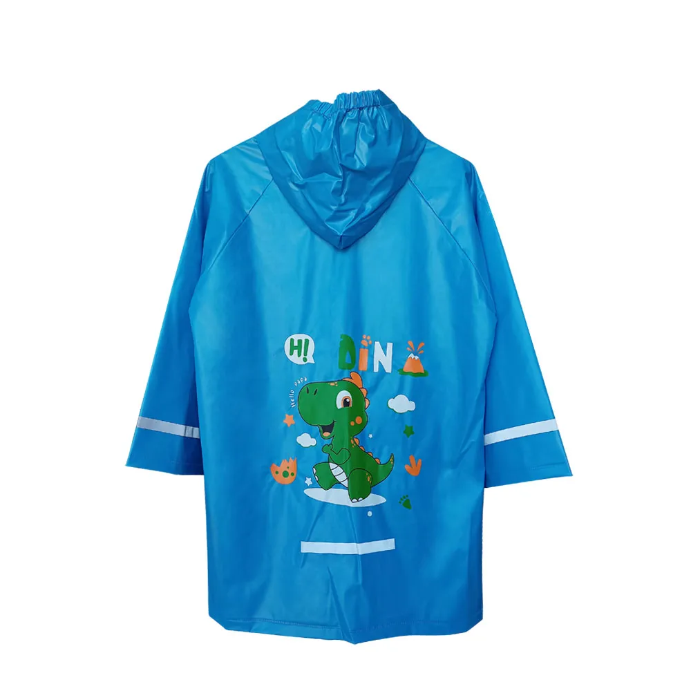 Boys Astronaut PVC Raincoat – Waterproof, Hooded, Reflective