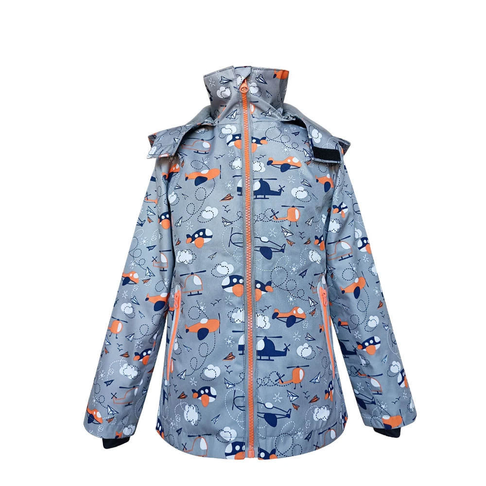 Children Waterproof Jacket with Polar Fleece