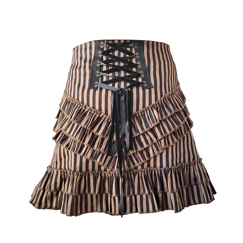Stripe Half Body Bag Hip Skirt