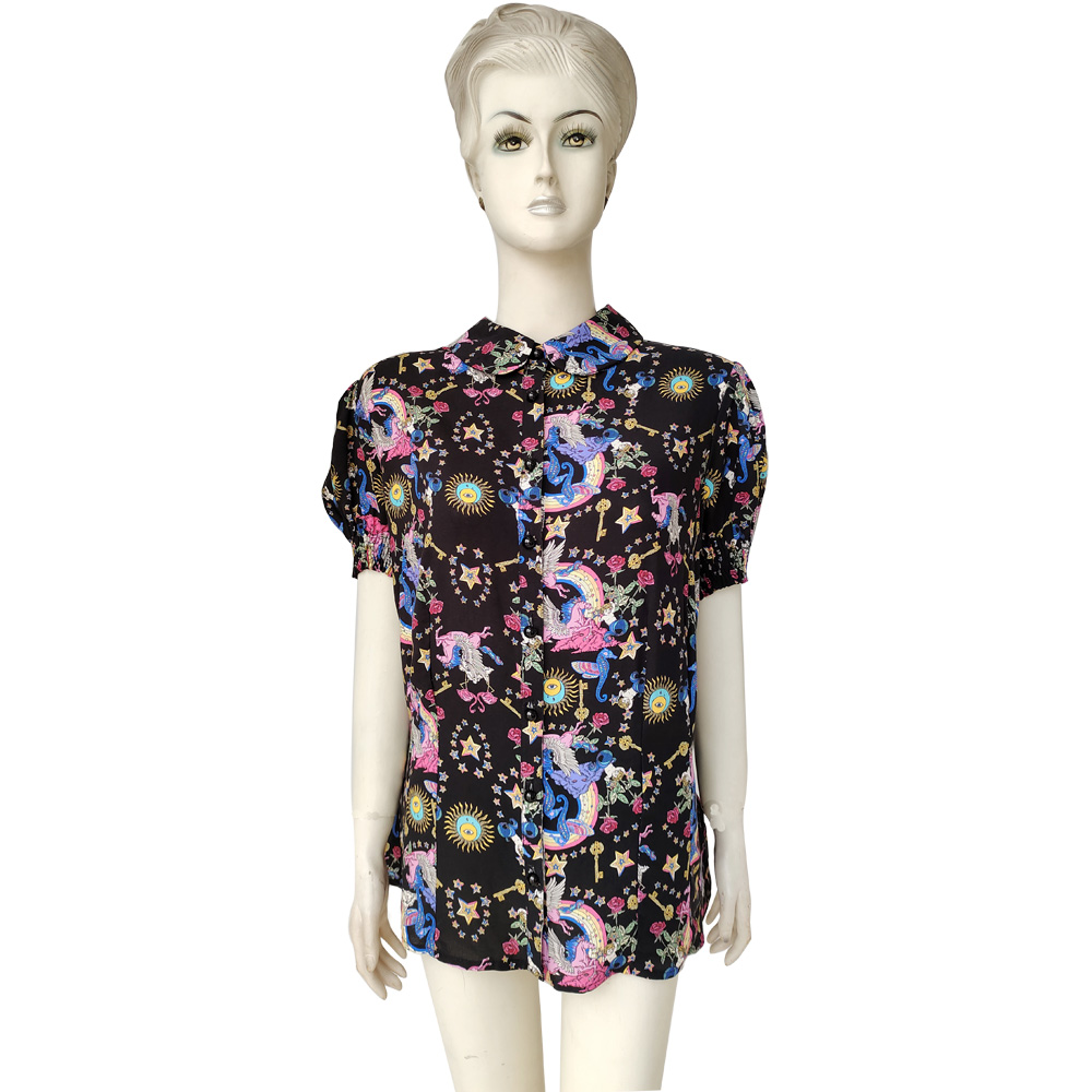 Lady Printing Casual Shirt Clothing