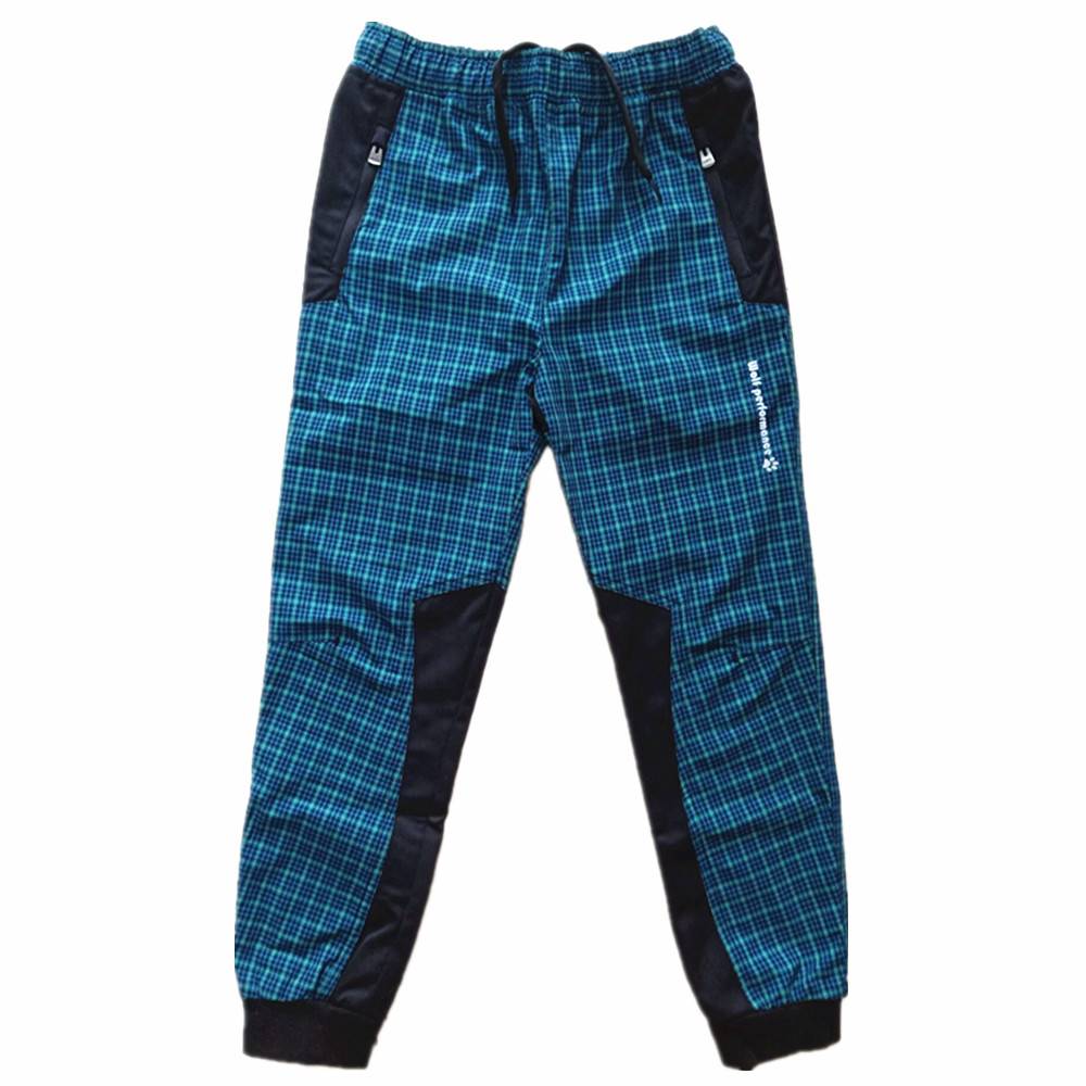 kids loose tie feet  check casual pants