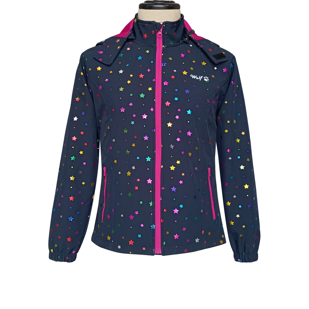 Girl Spring Printed Softshell Jacket—Ready for Rain & Wind?