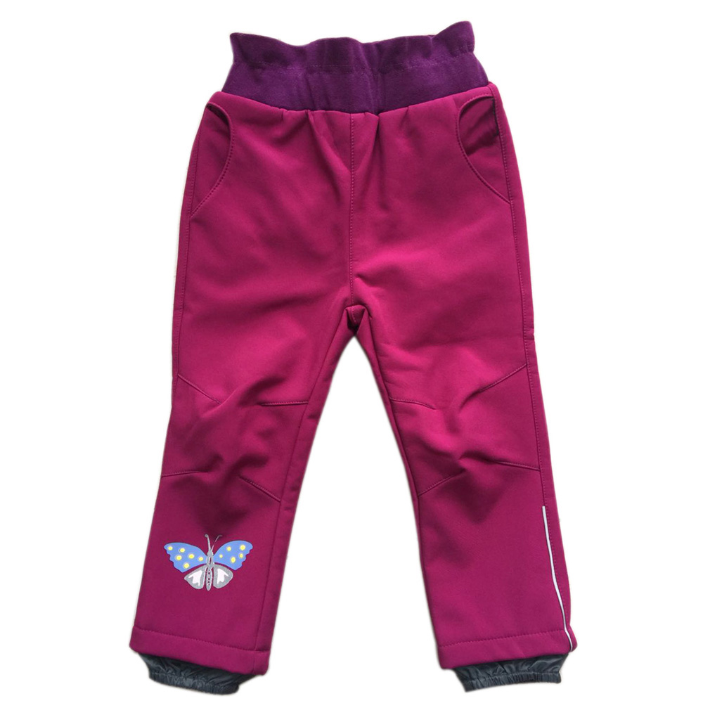 Breathable Polyester Child Softshell Pants for Outdoor Fun