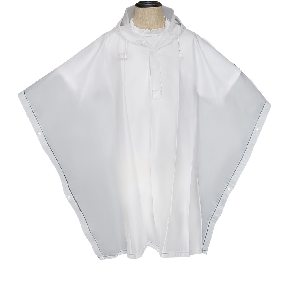 EVA Adult White Rain Poncho