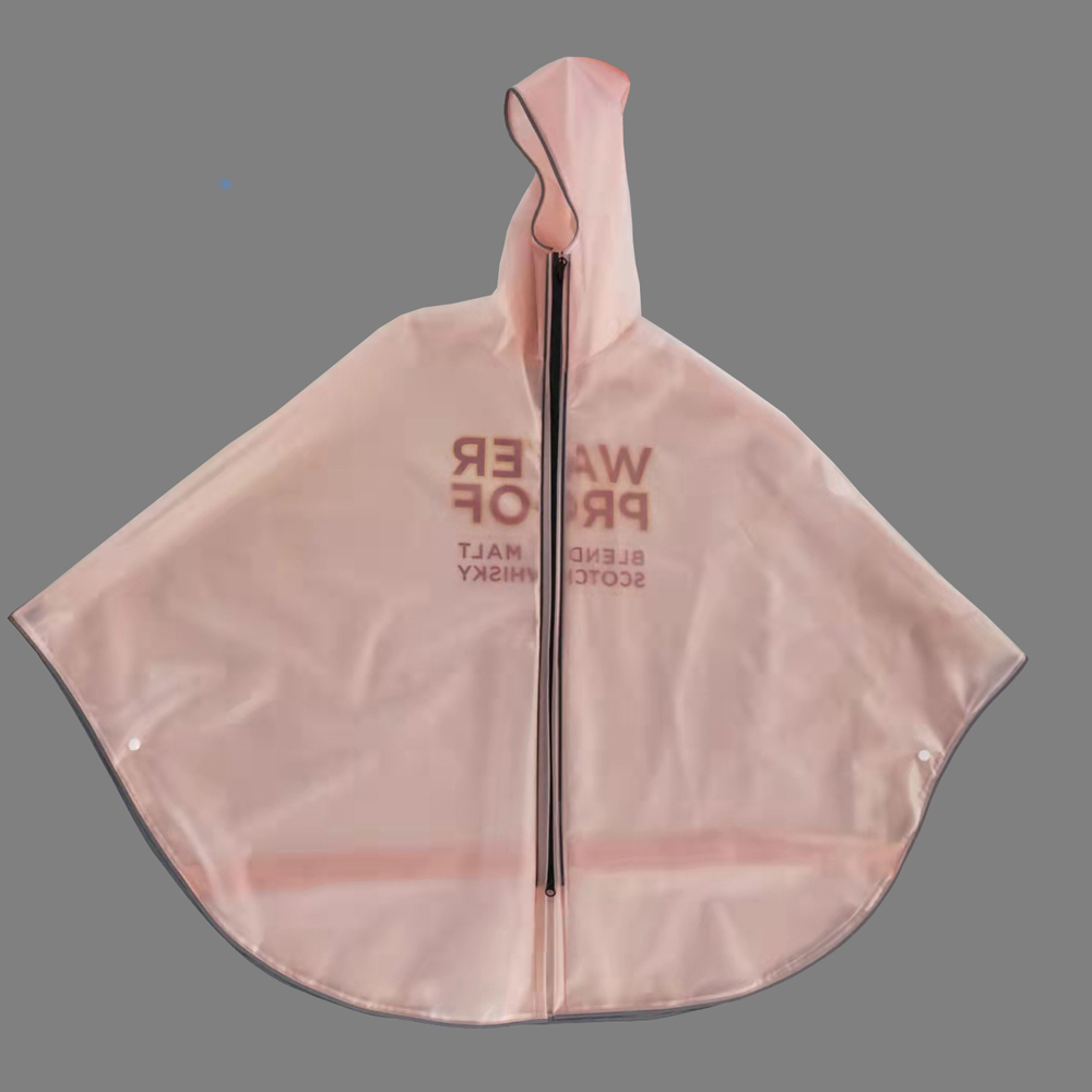 TPU Pink Rain Poncho Breathable Waterproof