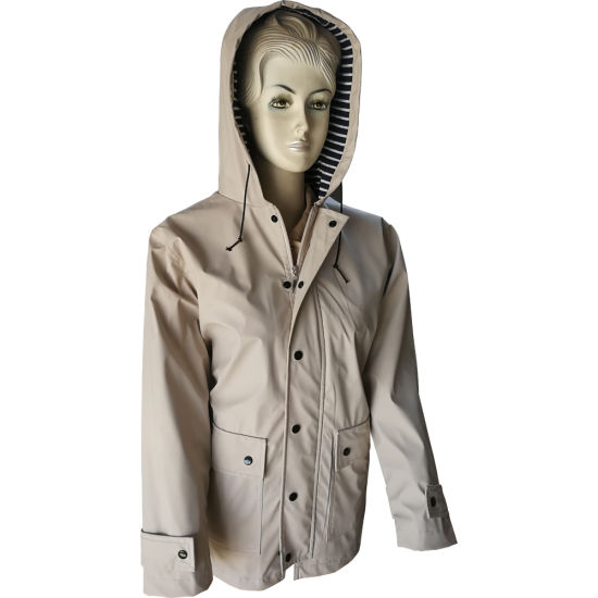 PU Leather Rain Jacket