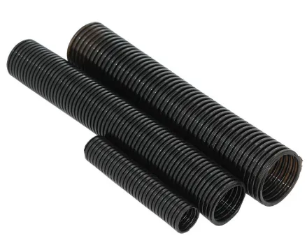 Split Corrugated Tubing with Reinforced Structures