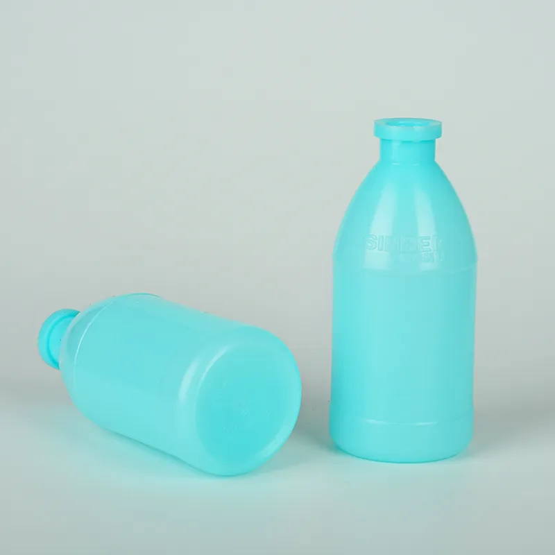 250ml Blue Plastic Vaccine Vial Laboratory Veterinary Medicine Liquid Vial