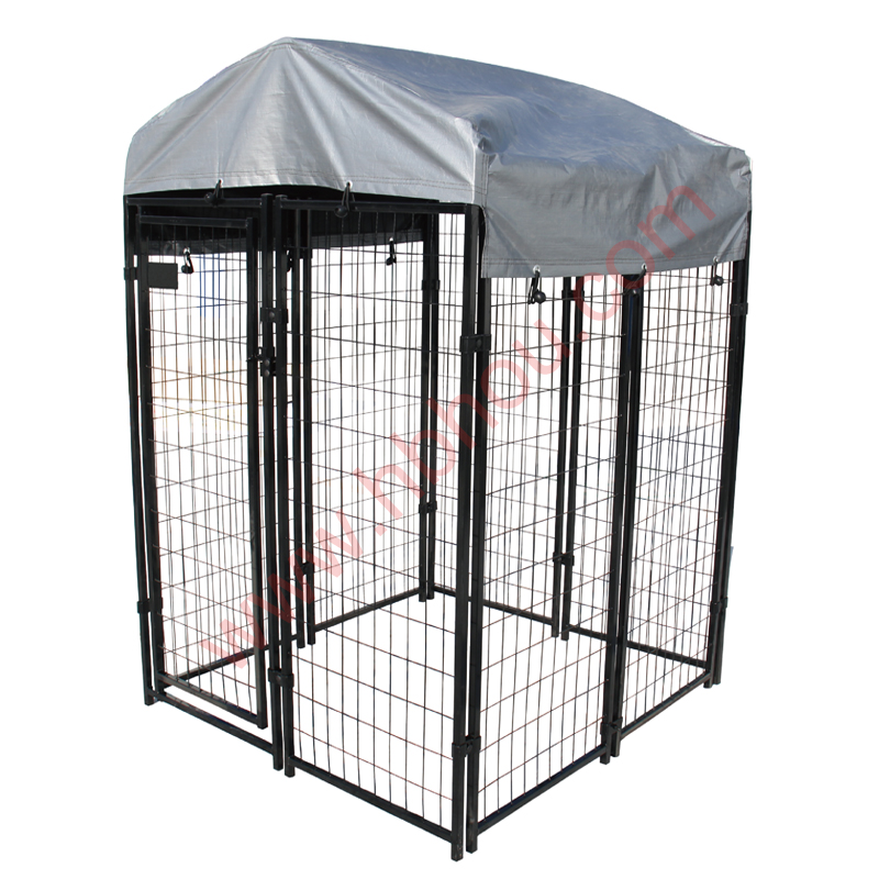 Metal Wire Dog Kennel Large Outdoor Playpen Black Powder Coated