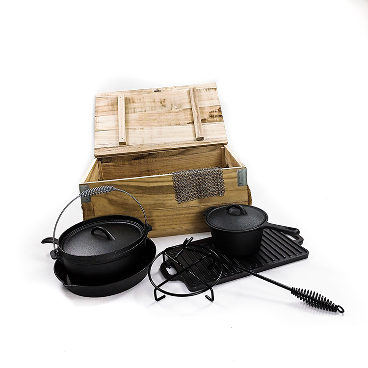 Durable Wrought Iron Campfire Cook Set for Outdoor Enthusiasts