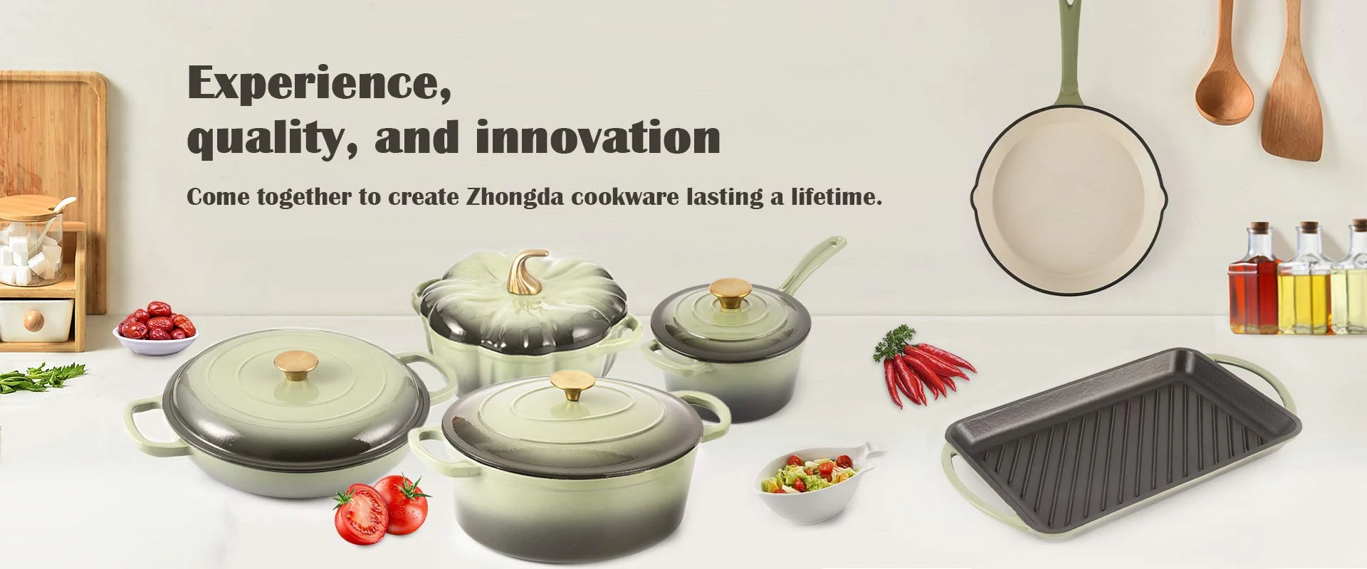 cast iron pots and pans with lids