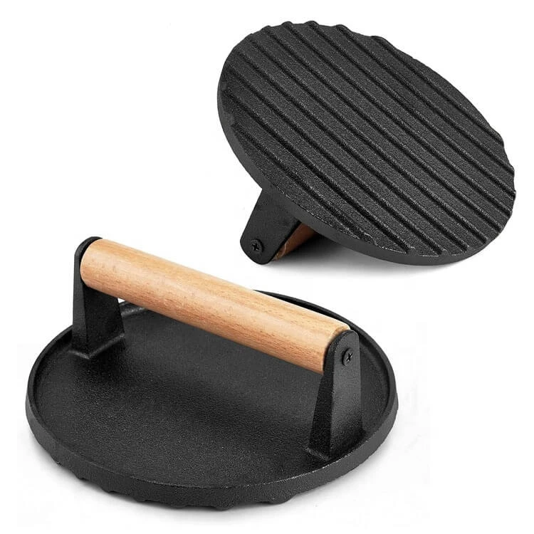 8 inch cast iron dual handle pan