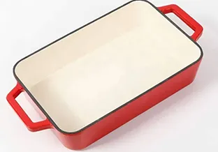 square cast iron pan with lid