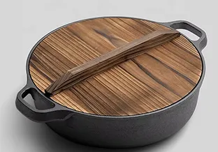 cast iron dual handle pan