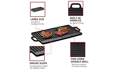 Compact Cast Iron Cookware with Lids for Versatile Cooking Needs