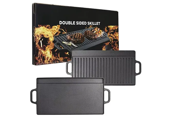 rectangular cast iron pan