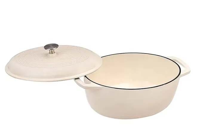 Durable Enamel Coated Deep Frying Pan for Perfect Cooking Results