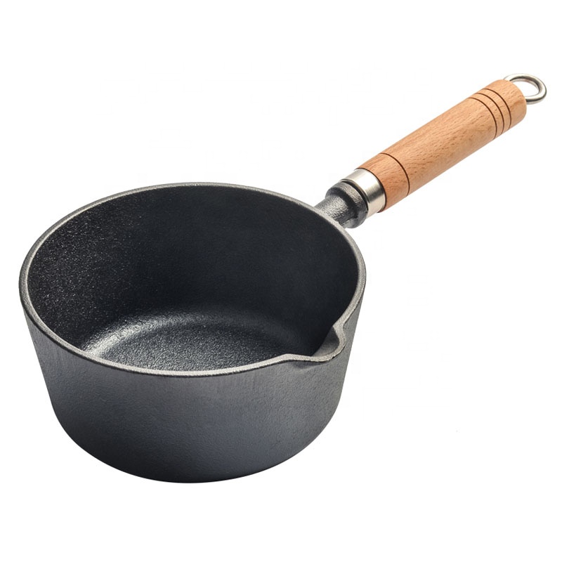 PRE-SEASONED CAST IRON MELTING POT SAUCE PAN