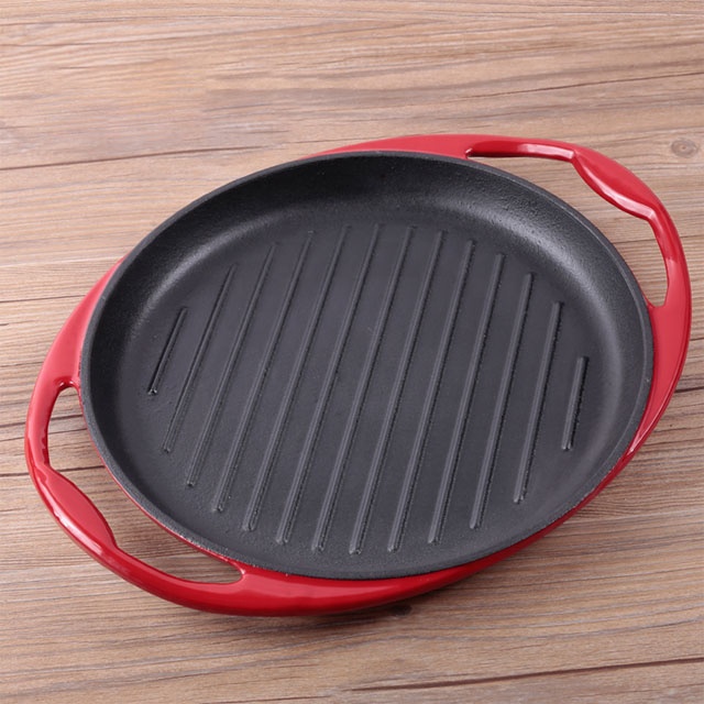Experience Perfect Searing with Our Non-Stick Red Grill Pan