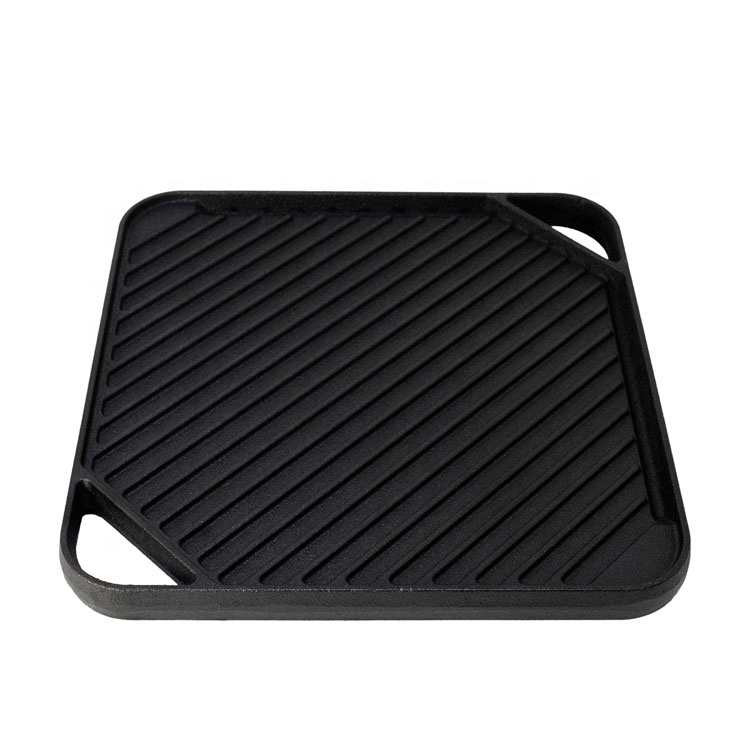 Cast Iron Large Griddle – Reversible, Pre-Seasoned