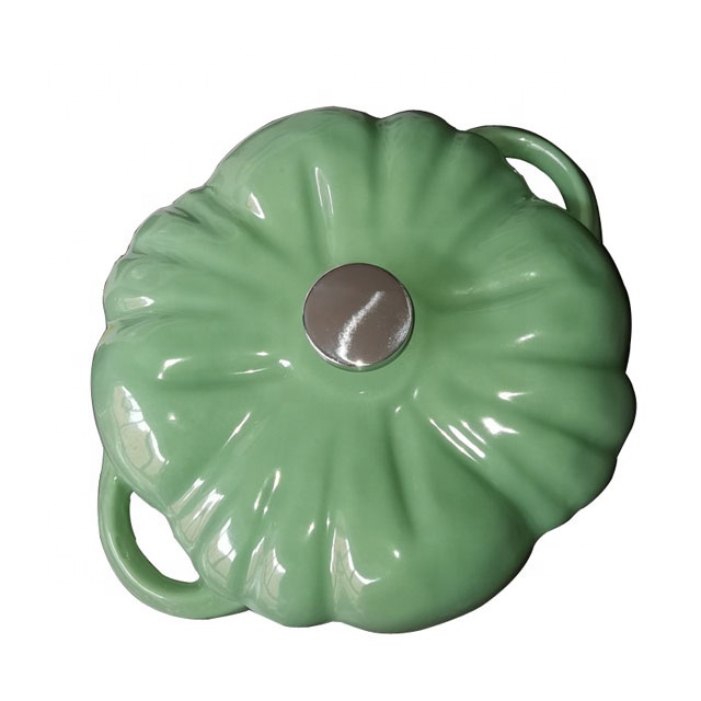 Pumpkin Shaped Cast Iron Dutch Oven - Fall & Holiday Cookware