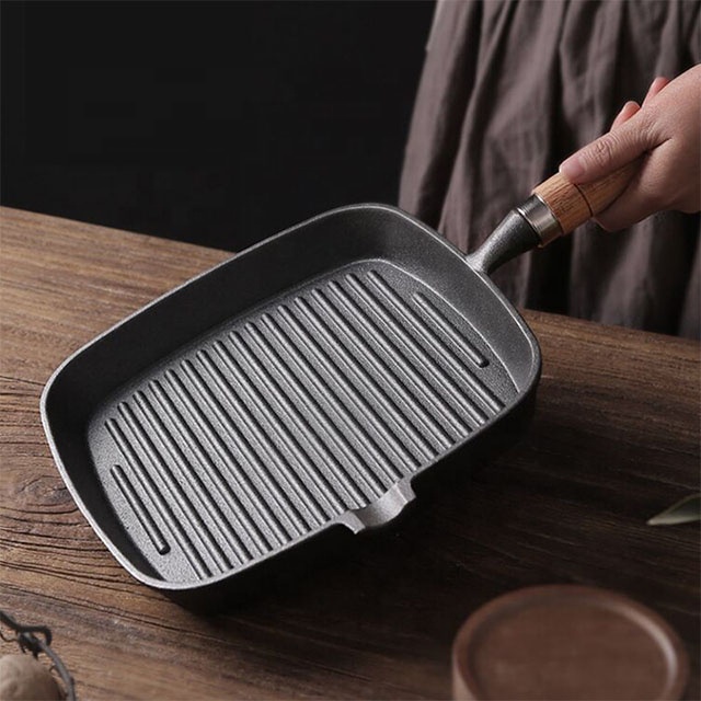 Sear & Grill with Our Square Cast Iron Grill Pan | Even Heat