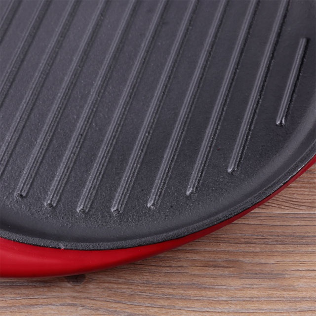 Experience Perfect Searing with Our Non-Stick Red Grill Pan