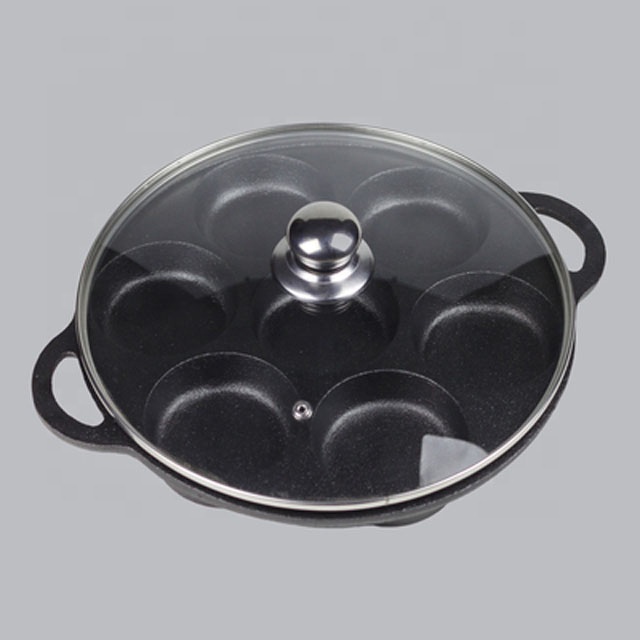 7 Hole Egg Pan - Iron Cookware, Even Heat, Induction Safe