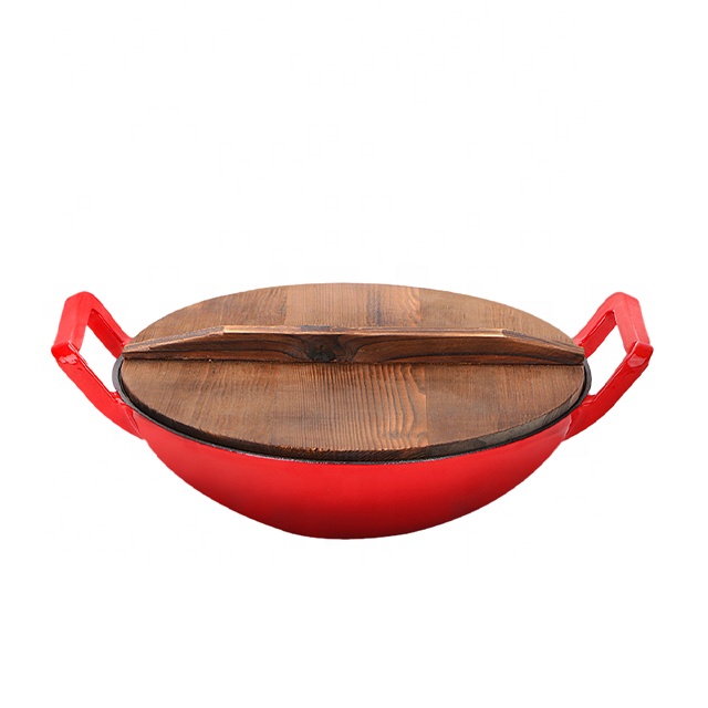 Enamel Cast Iron Wok: Safe, Durable & Non-Stick Cooking