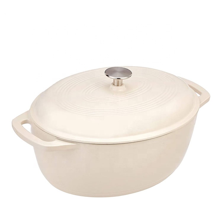 Enamel Cooking Casserole Oval Dutch Oven Cast Iron Enamel Oval Dutch Oven Casserole