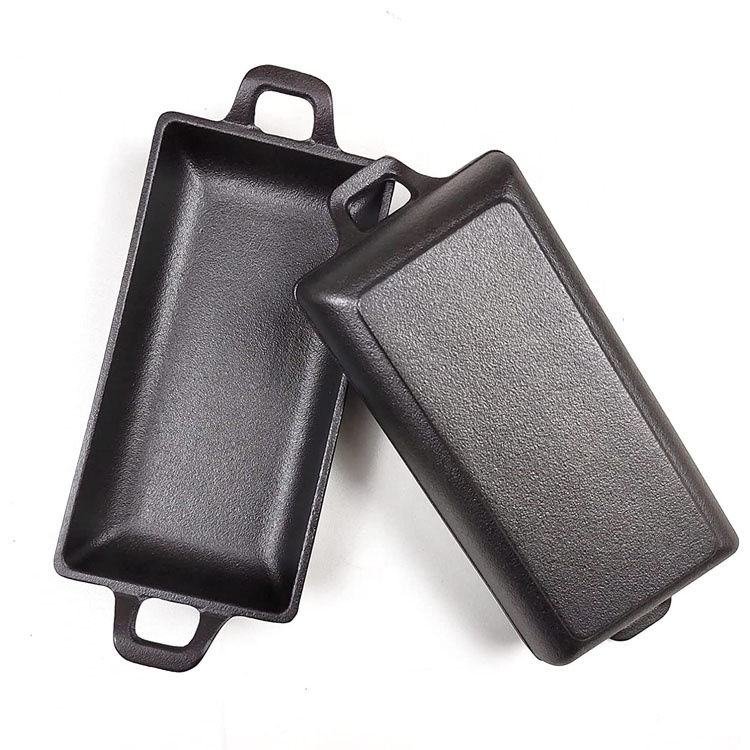 Cast Iron Rectangle Pan: Sear, Grill & Fry with Even Heat.