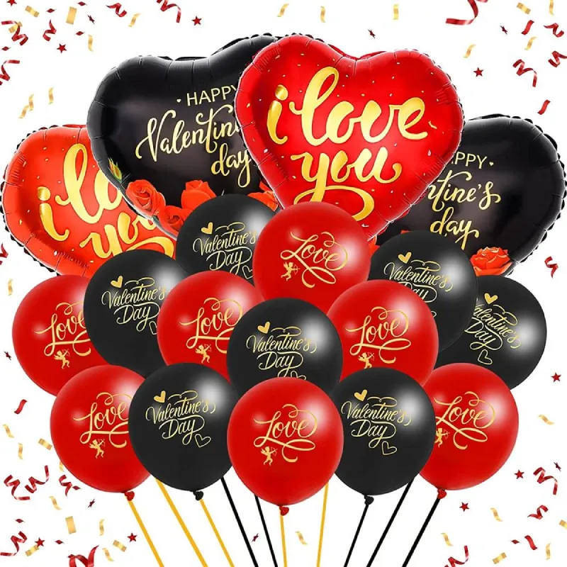 Valentine's Day Balloons Bulk | Wholesale Heart Helium Sets