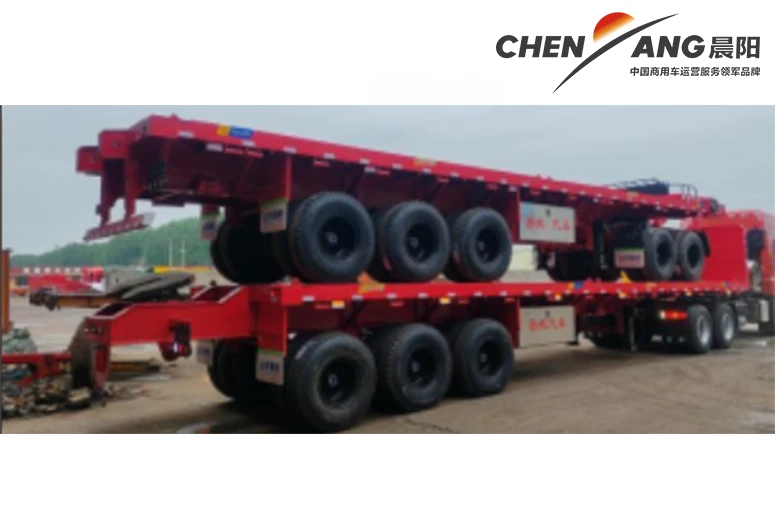 HUAXIANG Flatbed trailer for container transportation