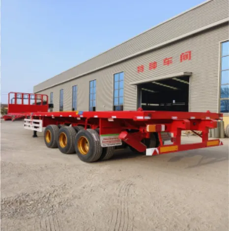 HUAXIANG Flatbed trailer for container transportation