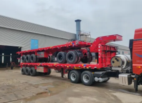 HUAXIANG Flatbed trailer for container transportation