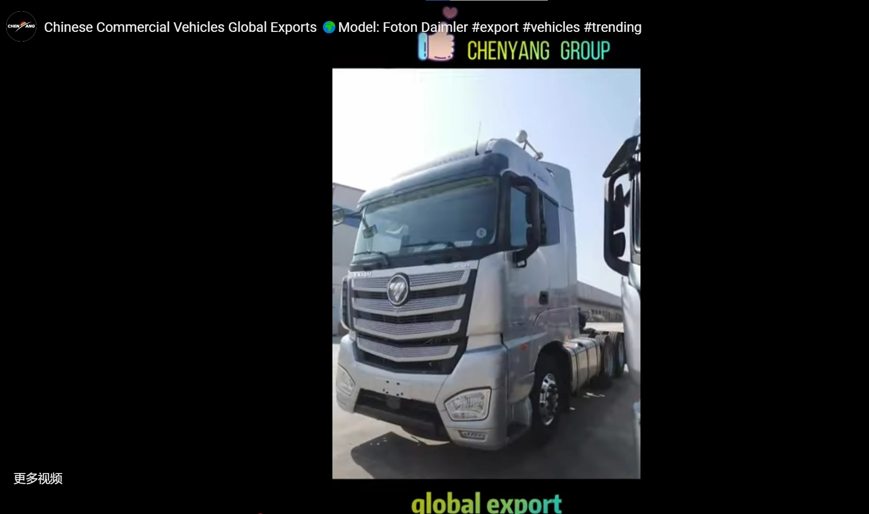 Chinese Commercial Vehicles Global Exports Model: Foton Daimler