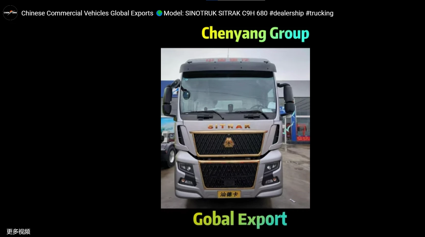 Chinese Commercial Vehicles Global Exports Model: SINOTRUK SITRAK C9H 680