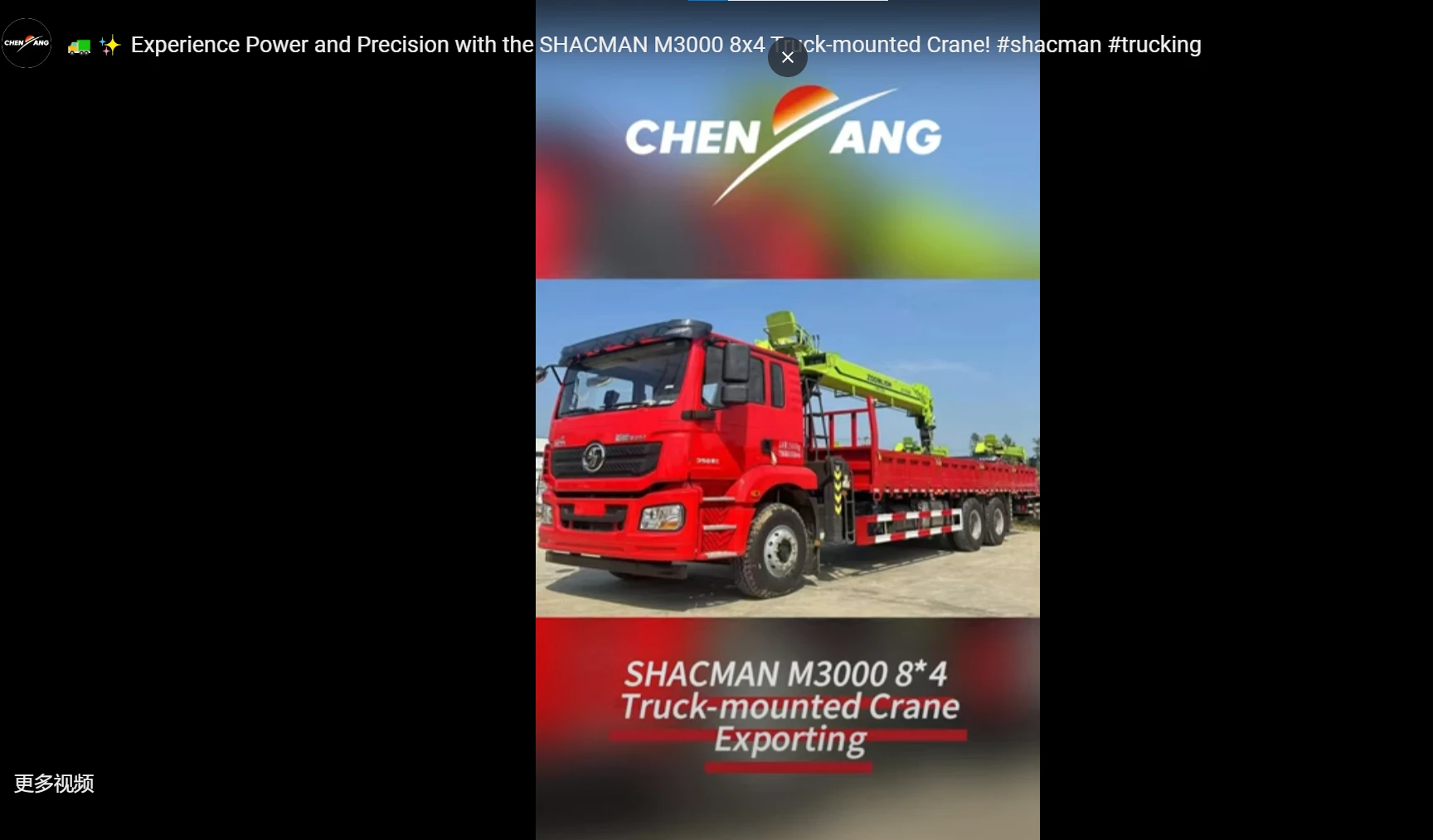 Experience Power and Precision with the SHACMAN M3000 8x4 Truck-mounted Crane!