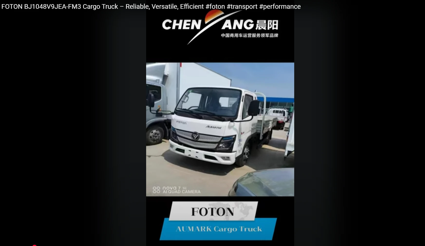 FOTON BJ1048V9JEA-FM3 Cargo Truck – Reliable, Versatile, Efficient