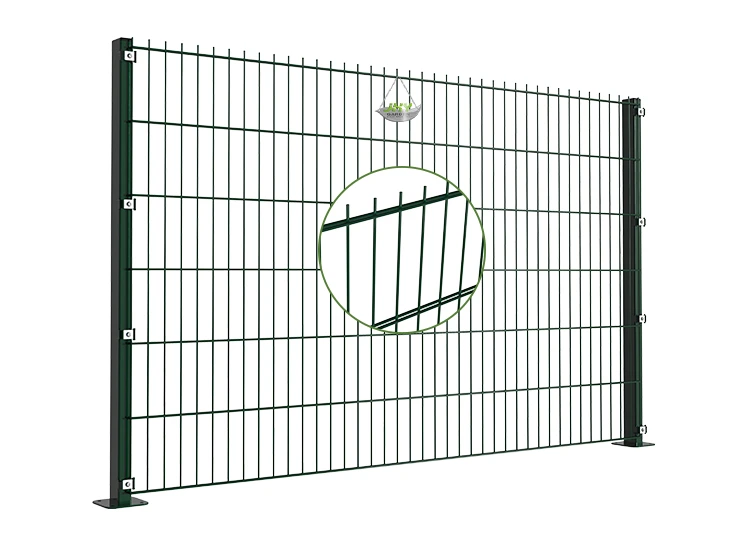 6/5/6 2D DOUBLE WIRE FENCE PANEL WIDTH 250CM & HEIGHT 123CM