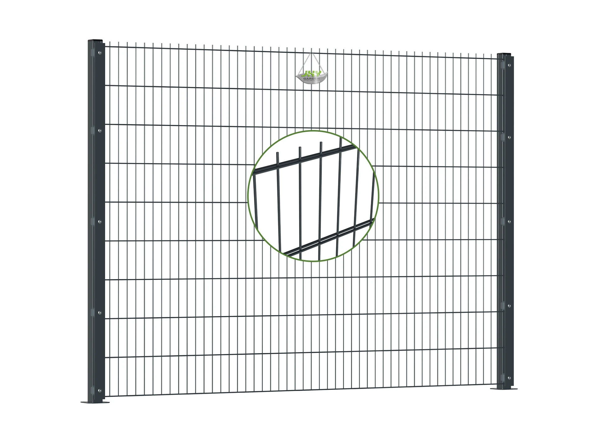 Grey 2D Double Wire Fence Panel Cover Plate1830mm.webp