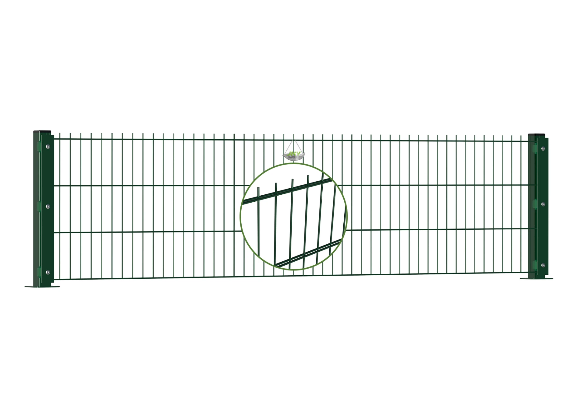 6/5/6 2D DOUBLE WIRE FENCE PANEL COVER PLATE WIDTH 250CM & HEIGHT 63CM