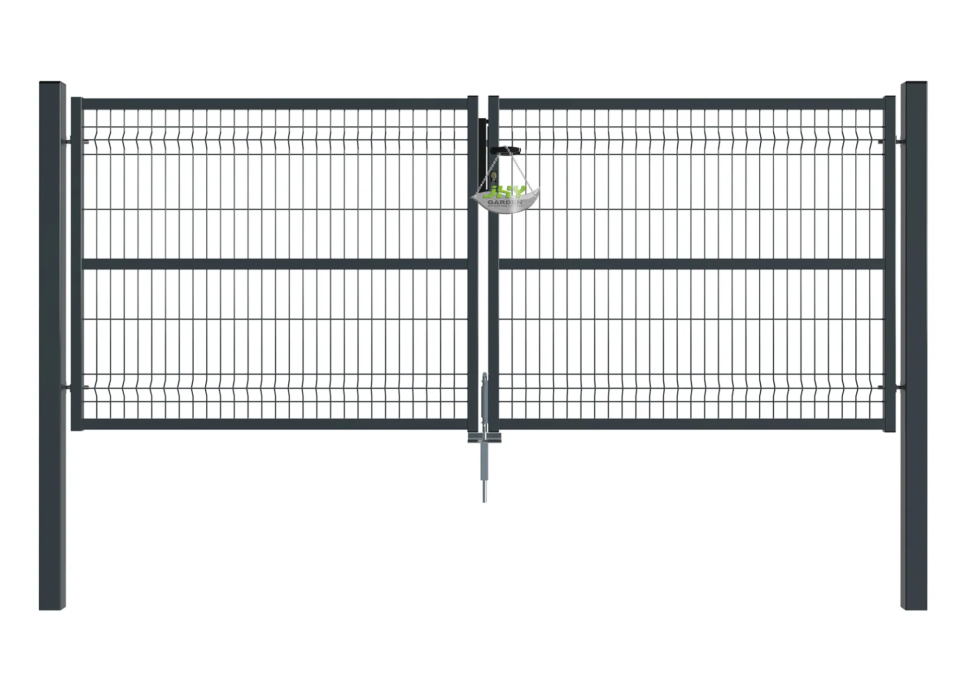 Grey 3D Fencing Garden Gate 3000×1200mm.webp1