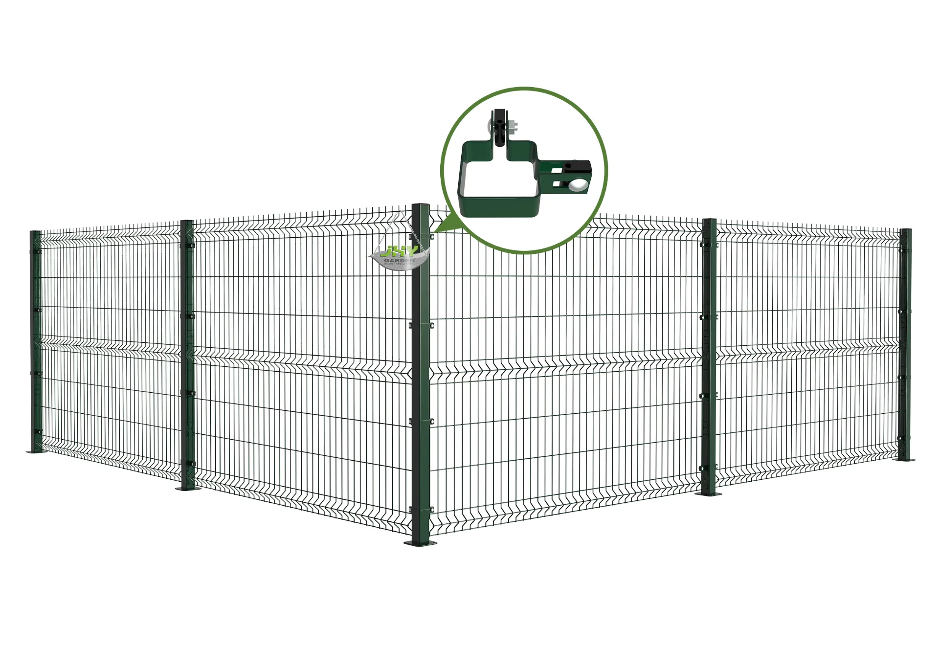 3D Weld Mesh Fence Panels Square post 3.webp4