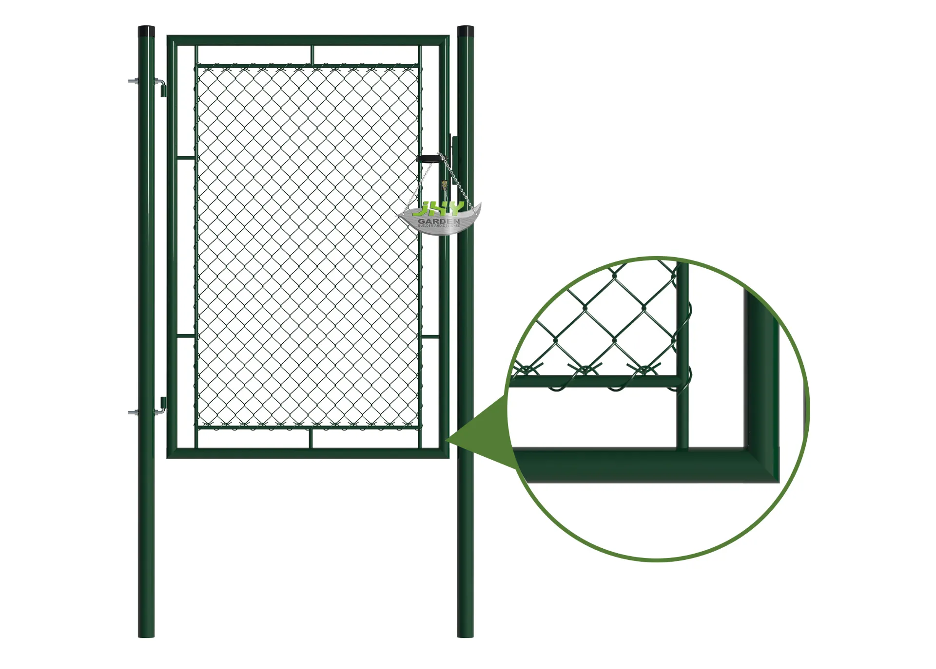 Chain Link Fence Garden Gate 1000×1500mm frame.webp1