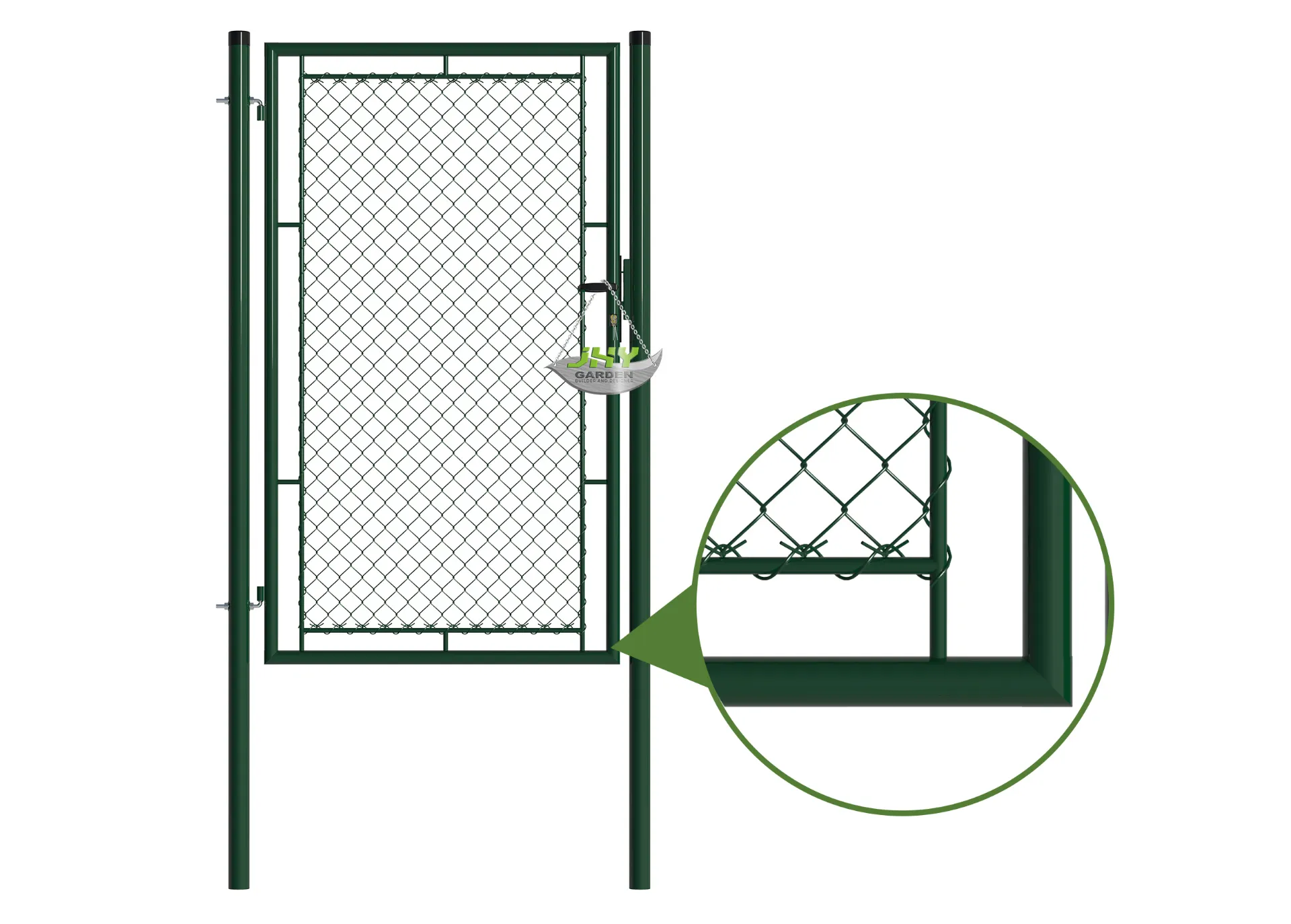 Chain Link Fence Garden Gate 1000×1750mm frame.webp1