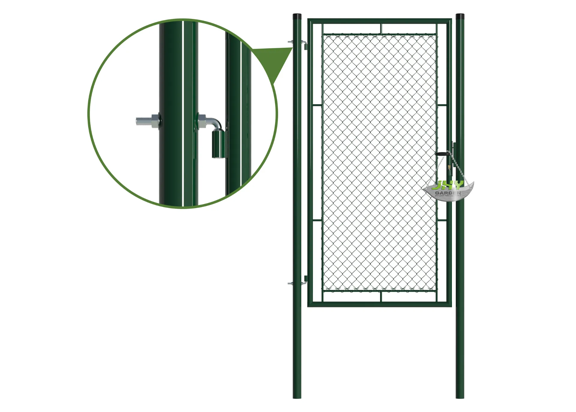 Chain Link Fence Garden Gate 1000×2000mm  hinge.webp1