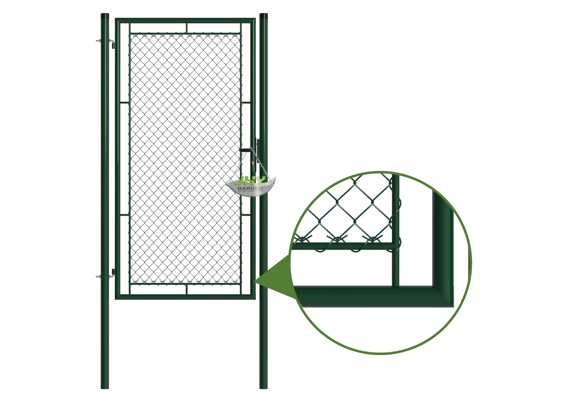 Chain Link Fence Garden Gate 1000×2000mm frame.webp1